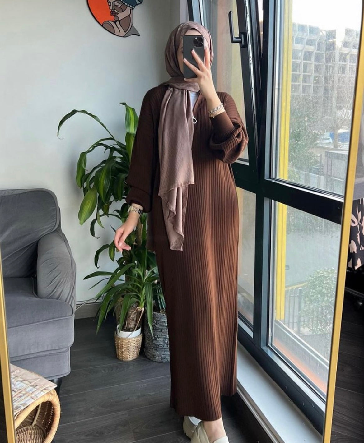Maxikleid mit Reisverschluss