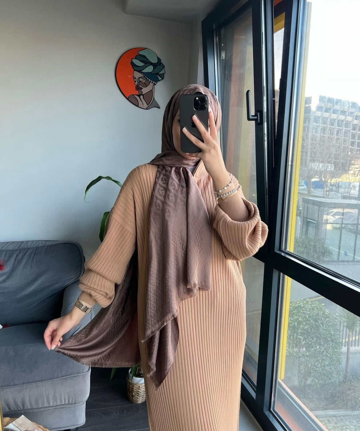 Maxikleid mit Reisverschluss