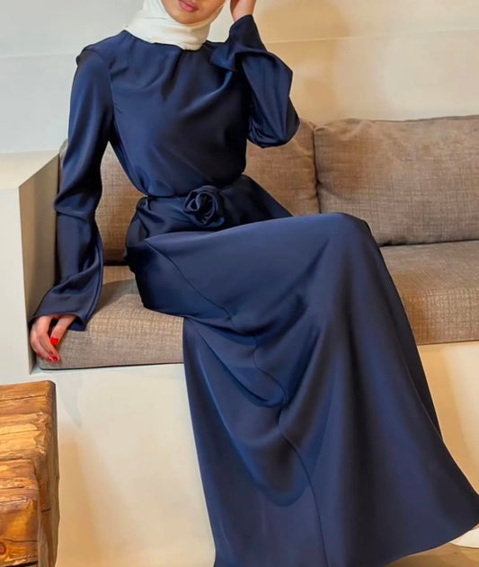 Satin Abendkleid