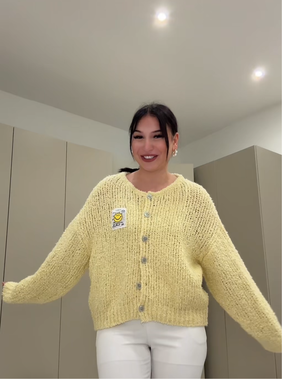 Smiley Cozy Strickjacke