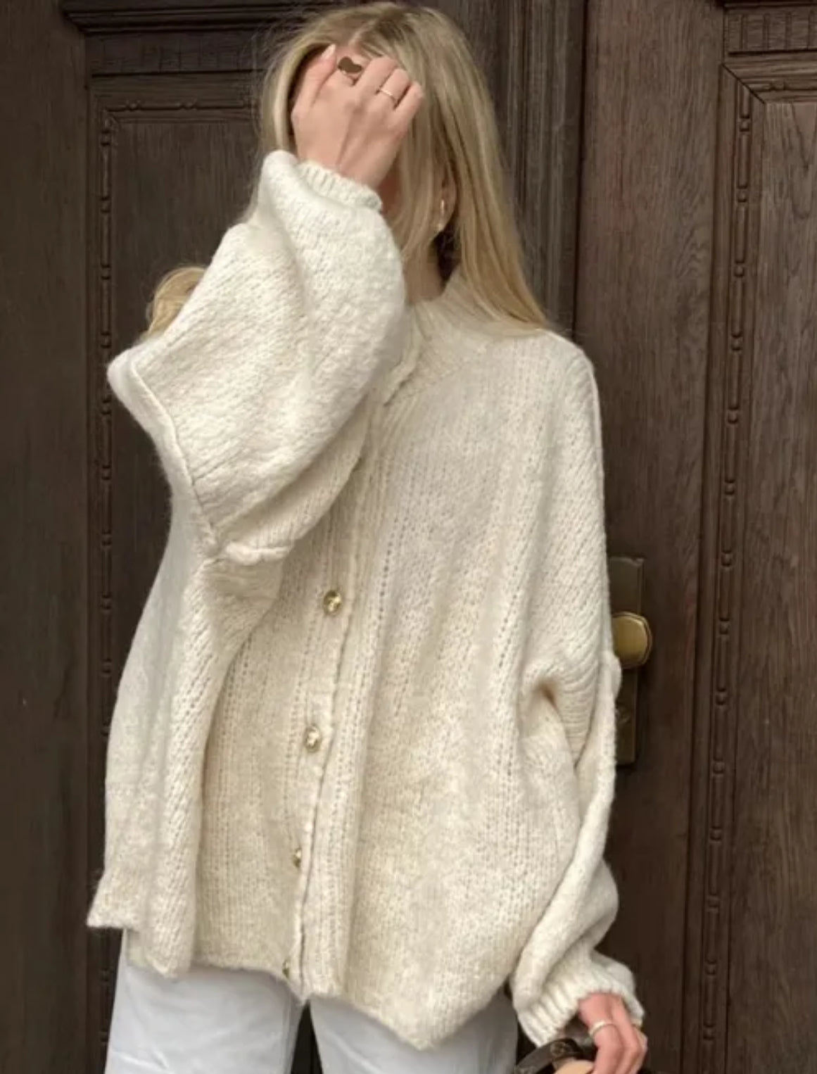 LANGE OVERSIZE Strickjacke