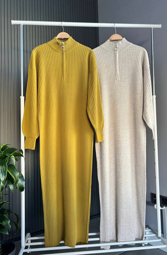 Maxikleid mit Reisverschluss