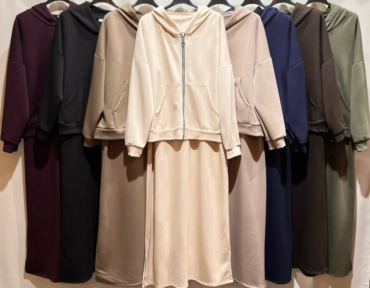 Hoodie Kleid 2- Teiler