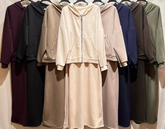 Hoodie Kleid 2- Teiler