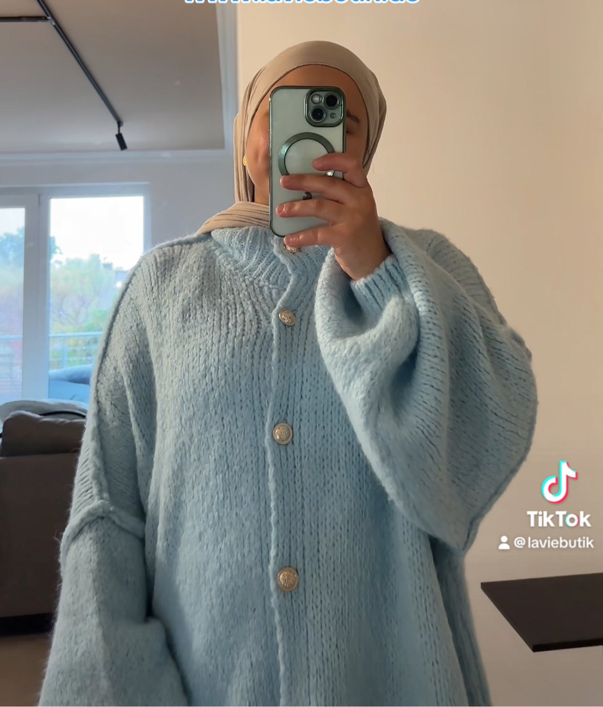 LANGE OVERSIZE Strickjacke