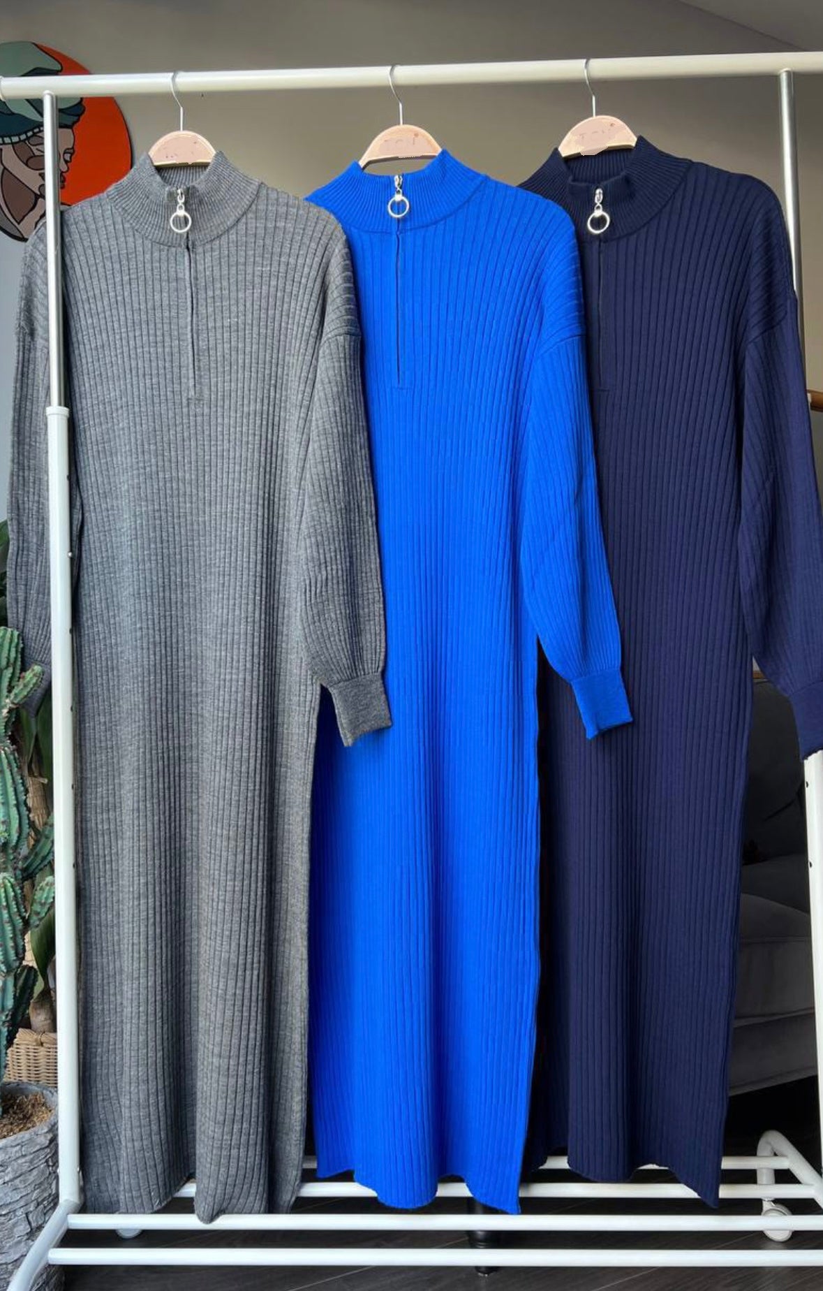 Maxikleid mit Reisverschluss