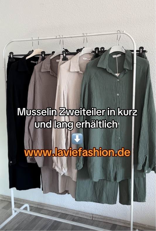 Musselin Zweiteiler Kurz