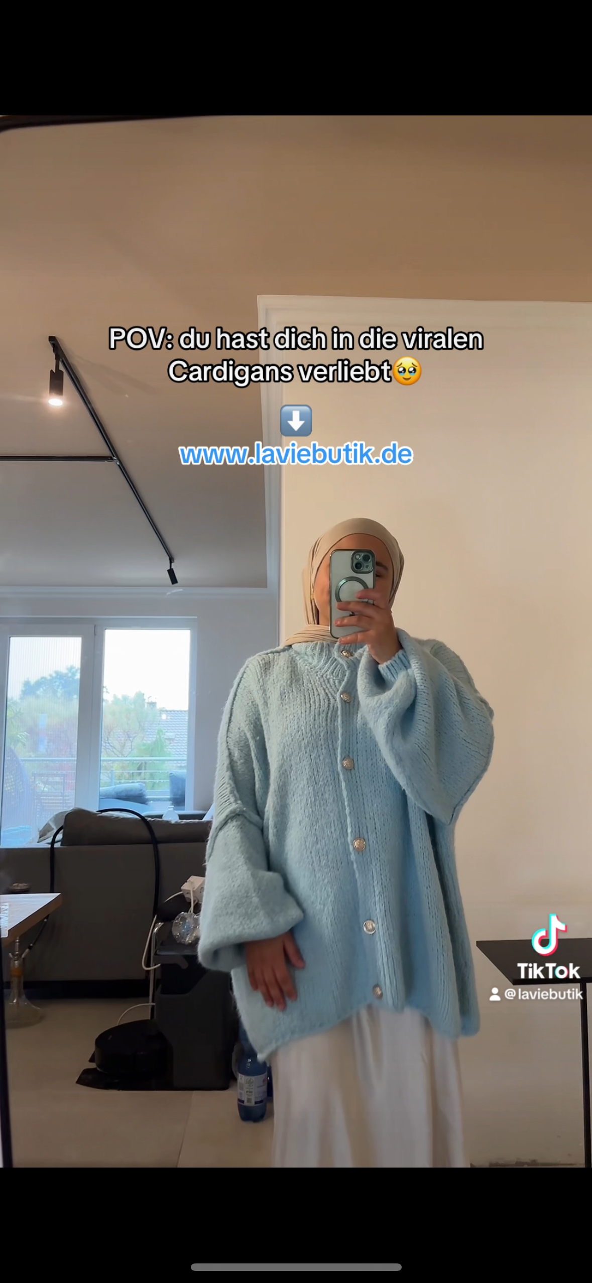 LONG OVERSIZE Strickjacke