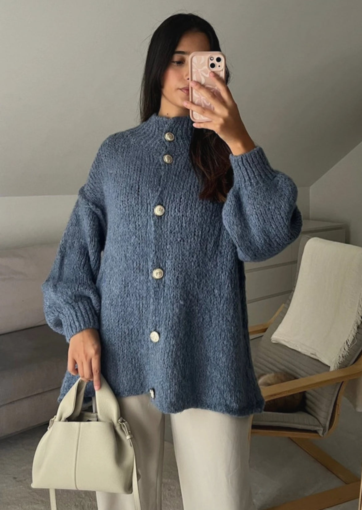 LANGE OVERSIZE Strickjacke