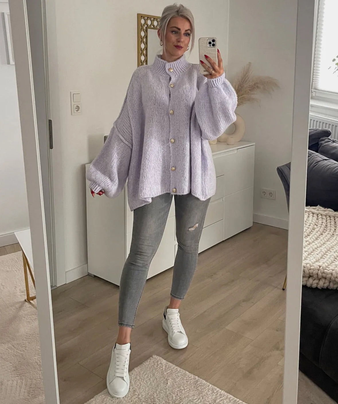 LANGE OVERSIZE Strickjacke