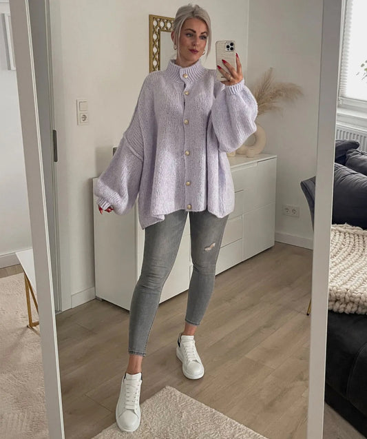 LANGE OVERSIZE Strickjacke