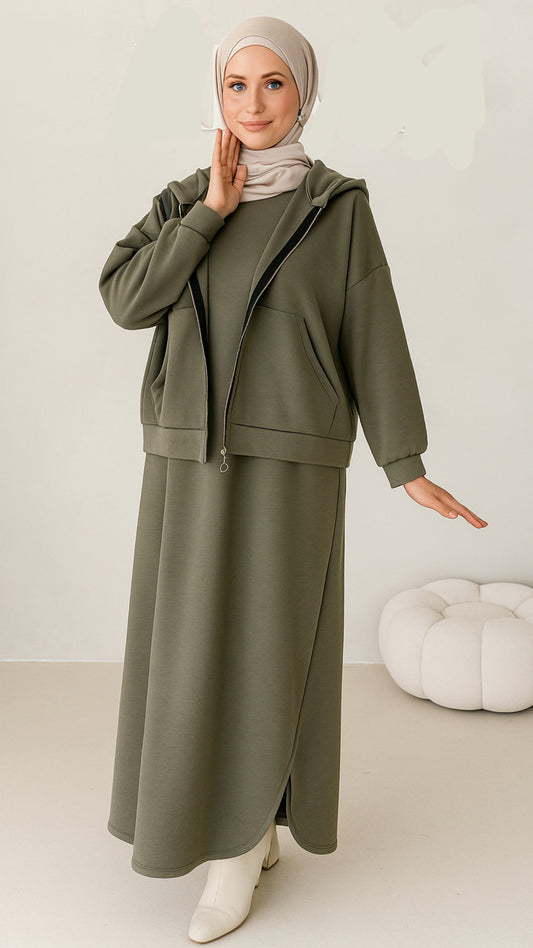 Hoodie Kleid 2- Teiler