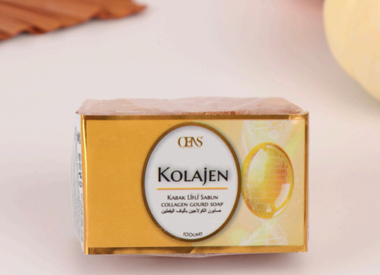 Kollagen Seife mit Luffa Schwamm